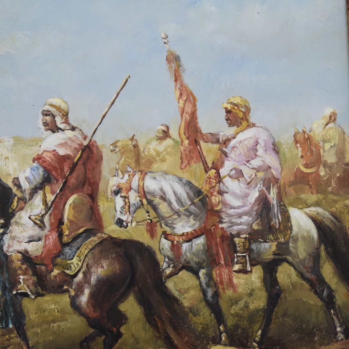 Pair of Modern Oil on Board Paintings