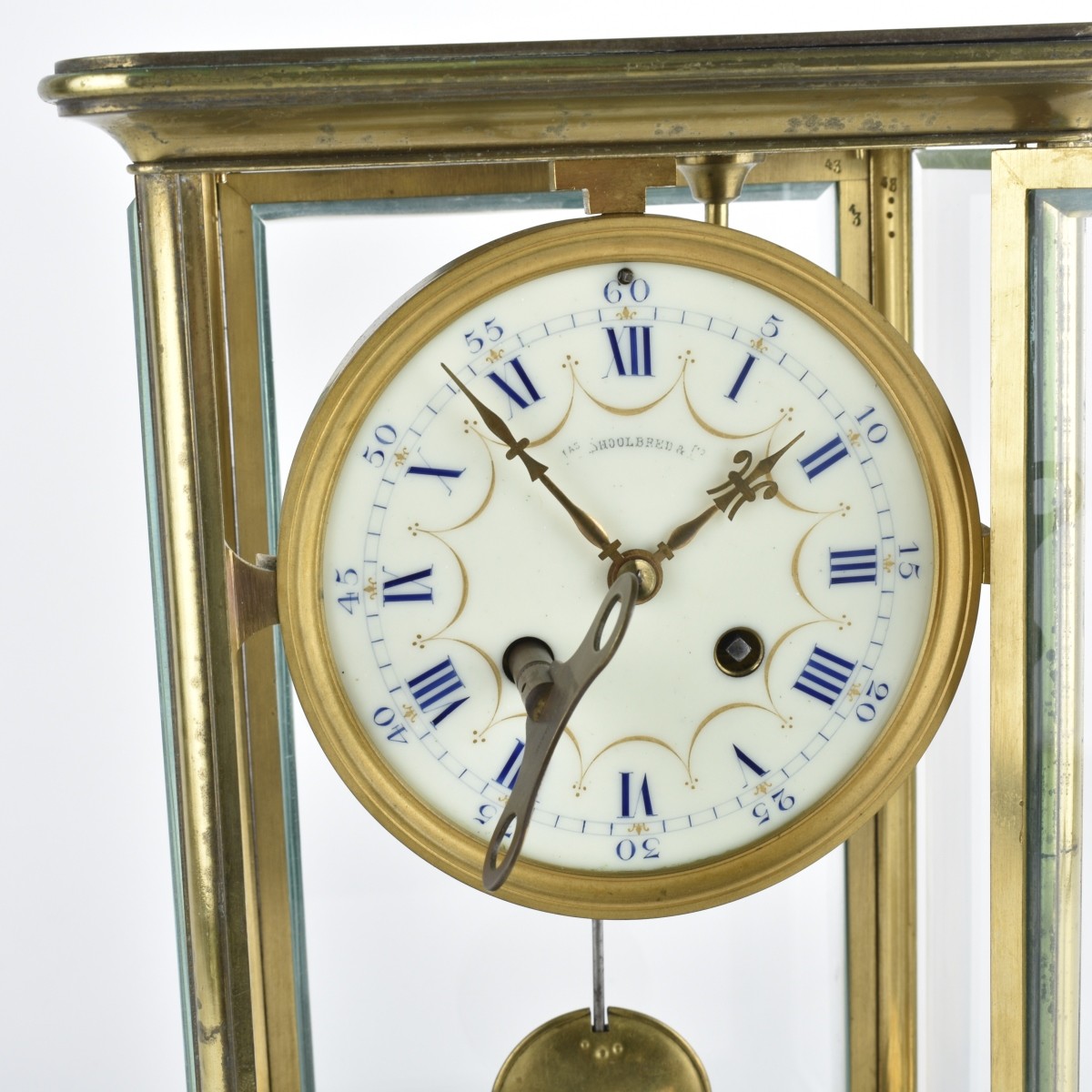 Jas Shoolbred Brass Mantle Clock