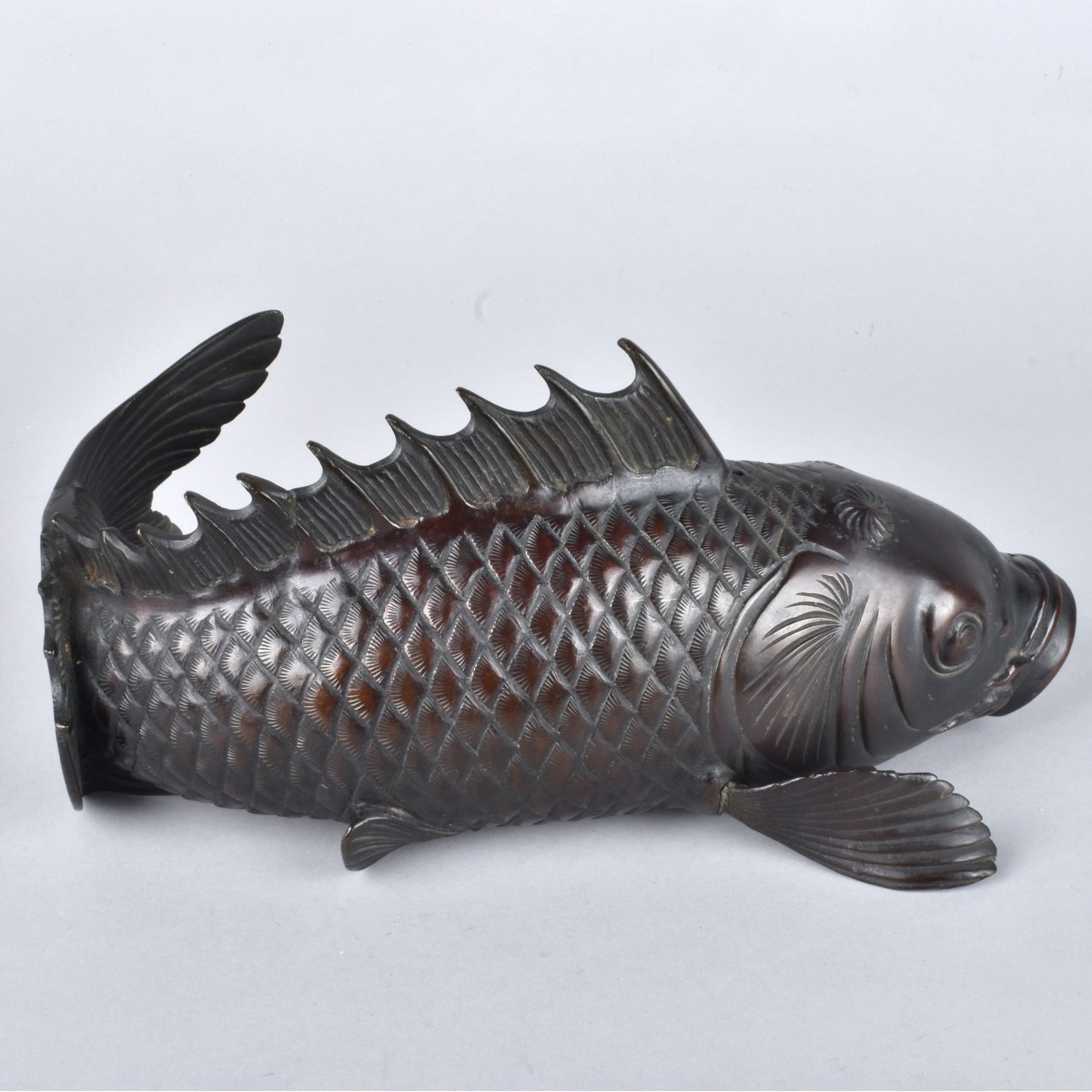 Meiji Bronze Koi Sculpture