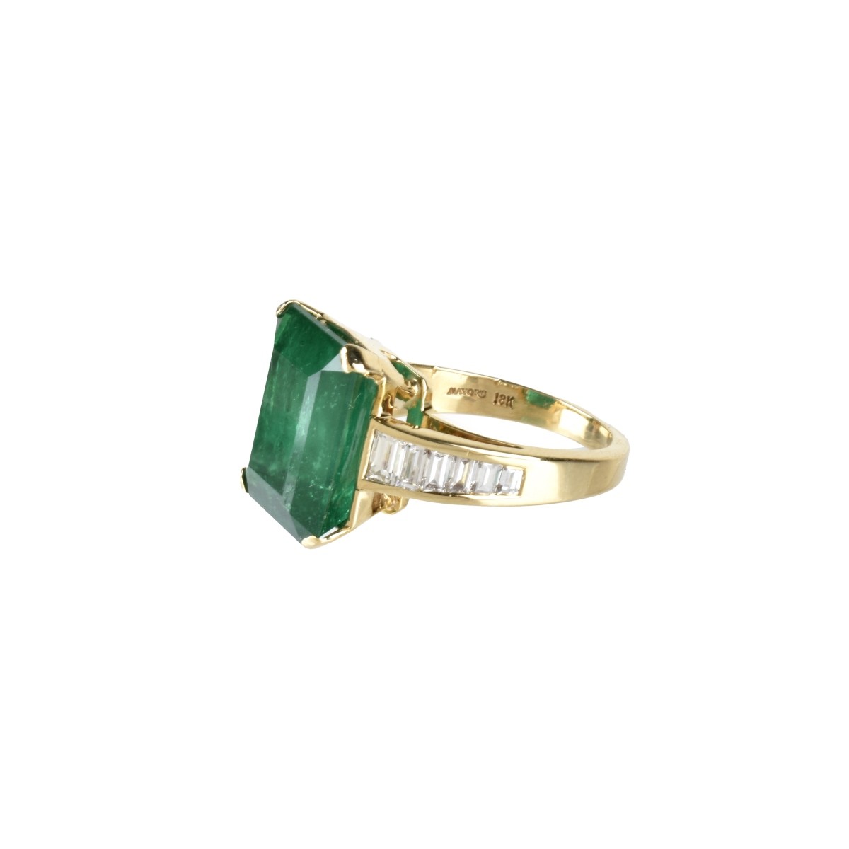 GIA Emerald, Diamond and 18K Ring