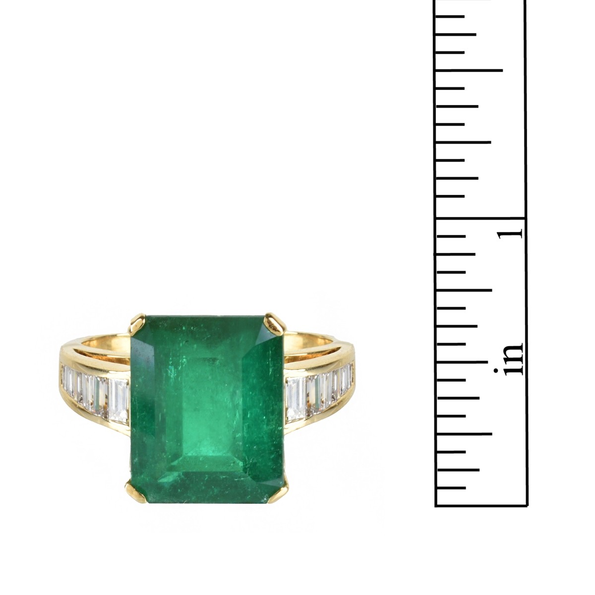 GIA Emerald, Diamond and 18K Ring