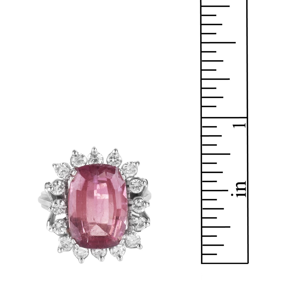 Tourmaline, Diamond and 14K Ring