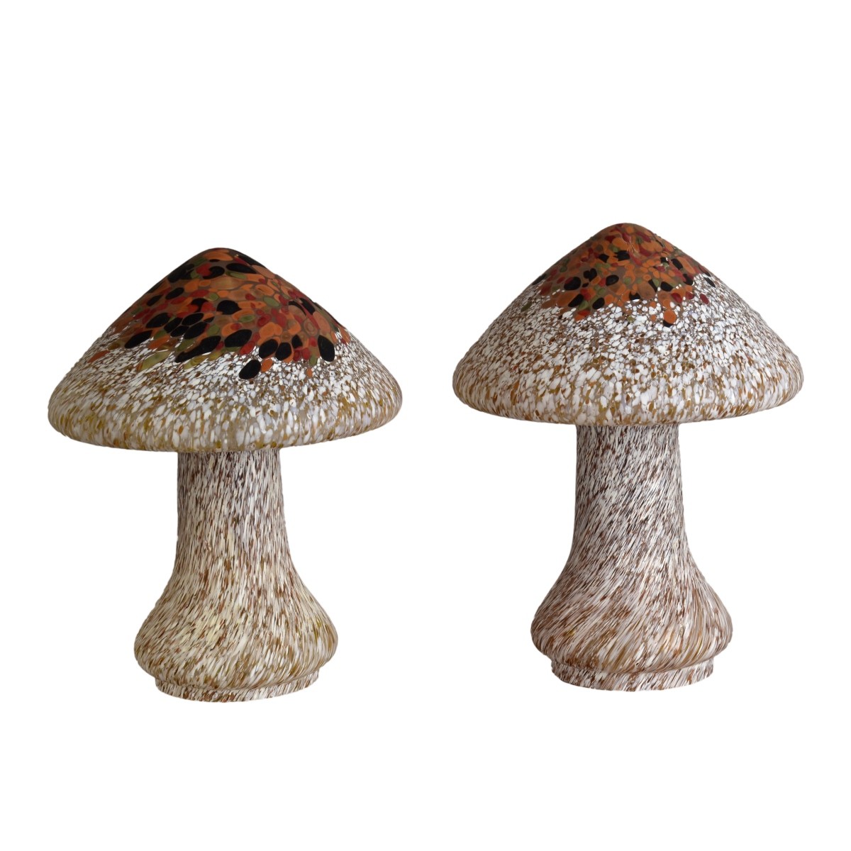 Pair of Kosta Boda Mushroom Lamps