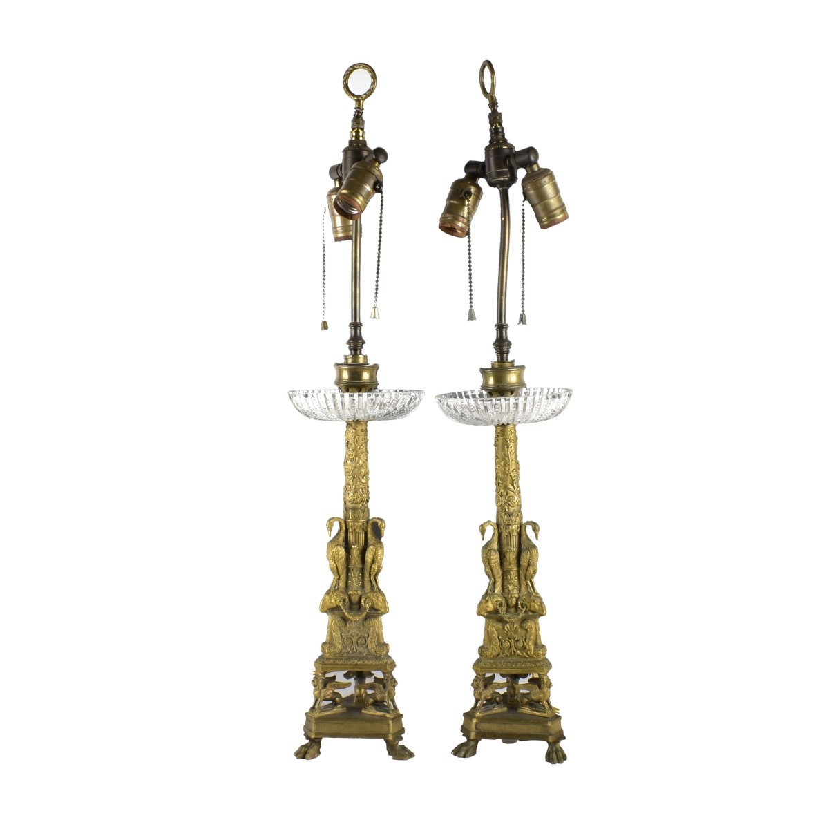 Pair of French Empire Style Lamps