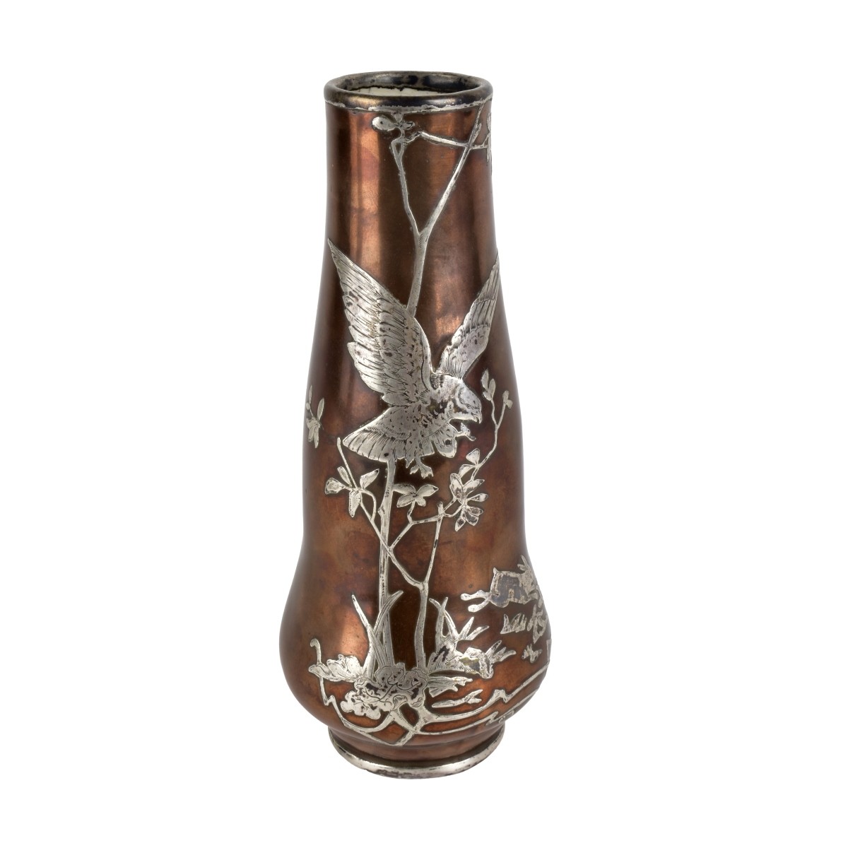 Vintage Copper and Sterling Vase