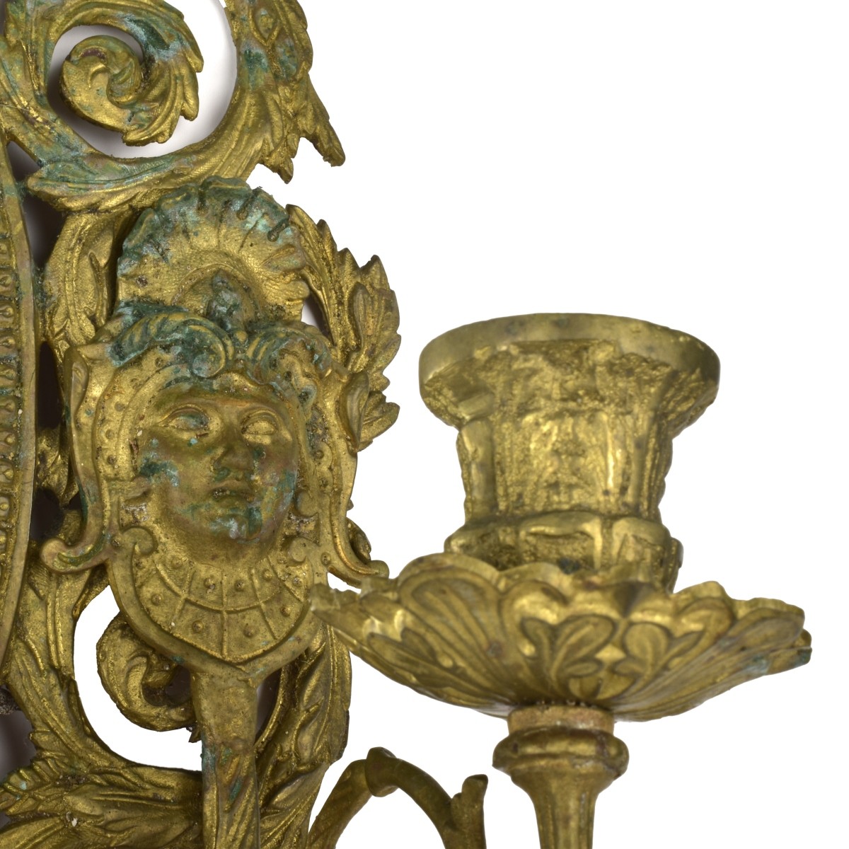 Antique Louis XVI Style Brass Sconce