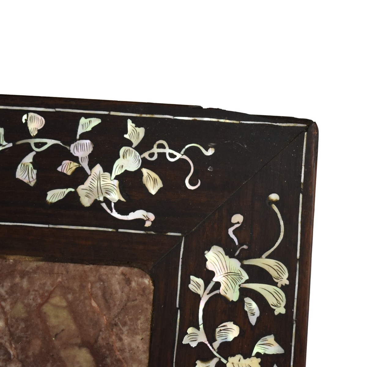 Antique Chinese MOP Inlaid Marble Top Coffee Table