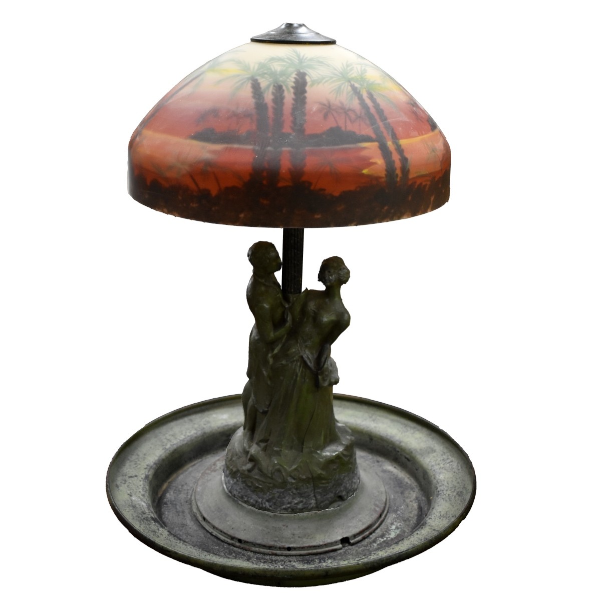 Vintage Art Nouveau Style Fountain as Lamp