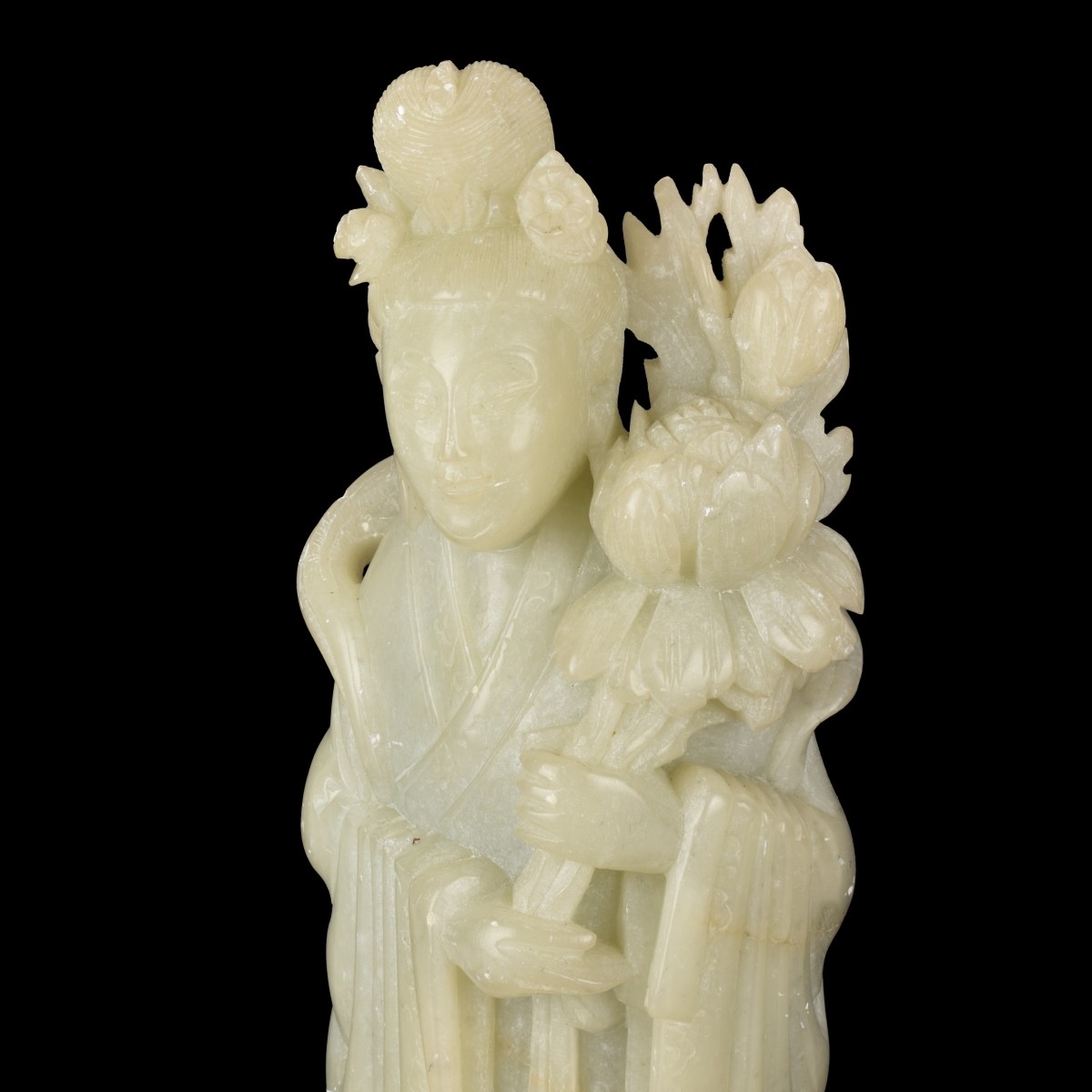 Large Guan Yin Carved Soapstone