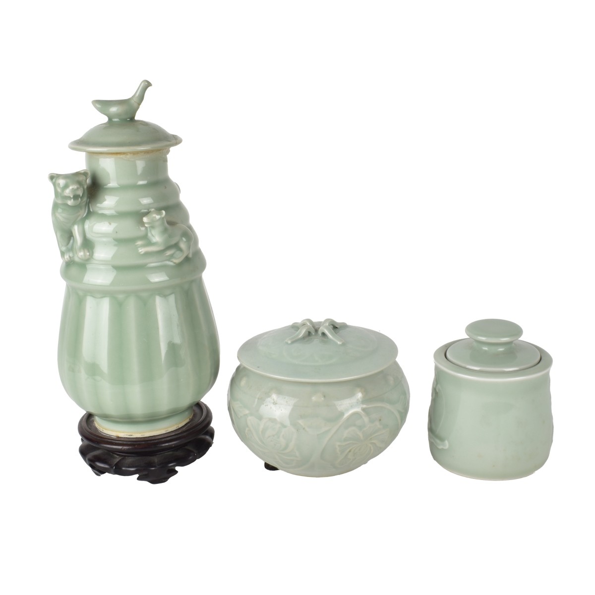 3pcs Celadon Chinese Pottery