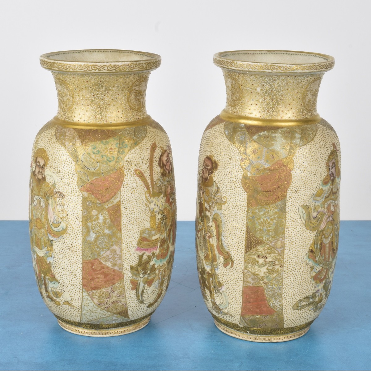 Pair of Fine Quality Japanese Satsuma Vases