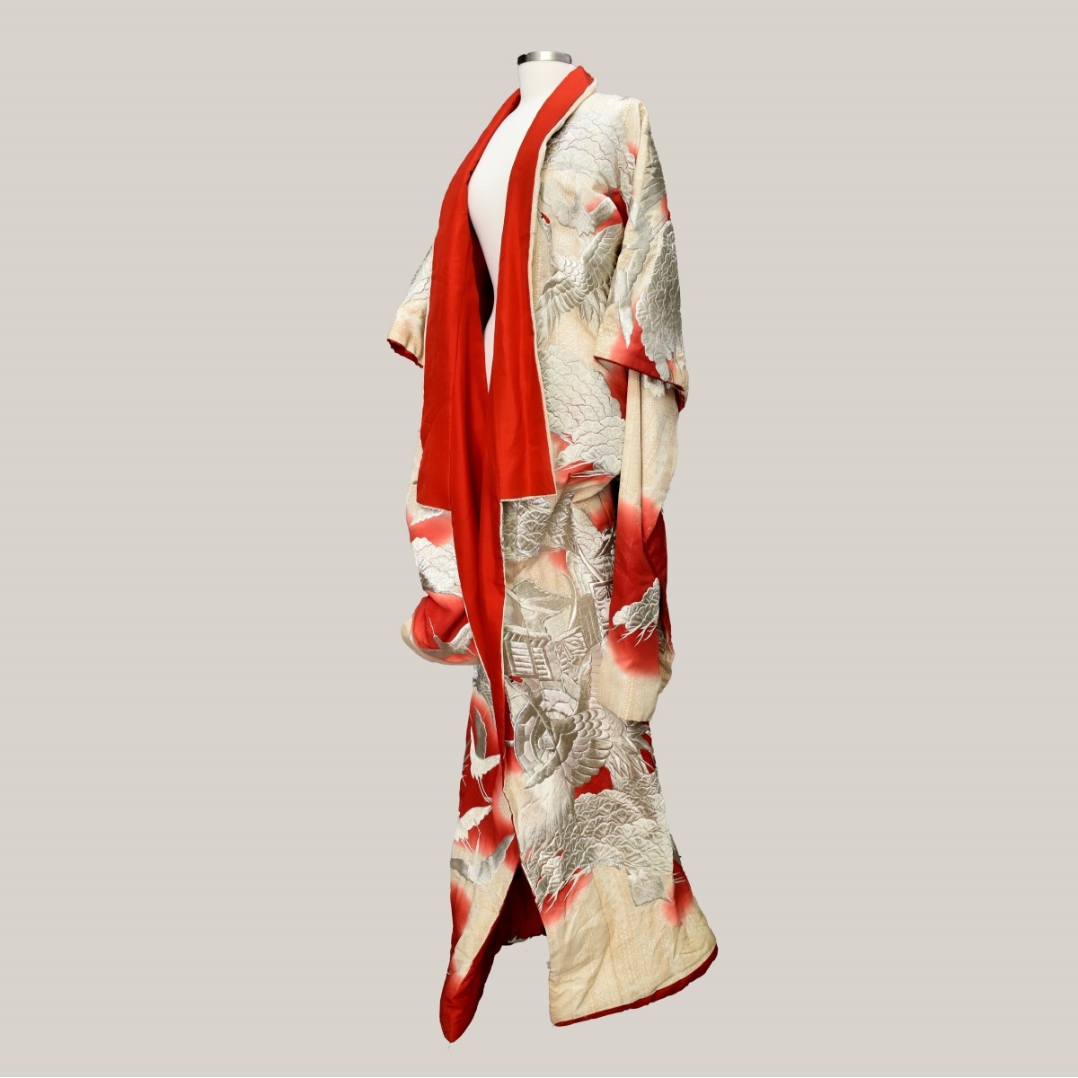 Antique Japanese Silk Embroidered Kimono