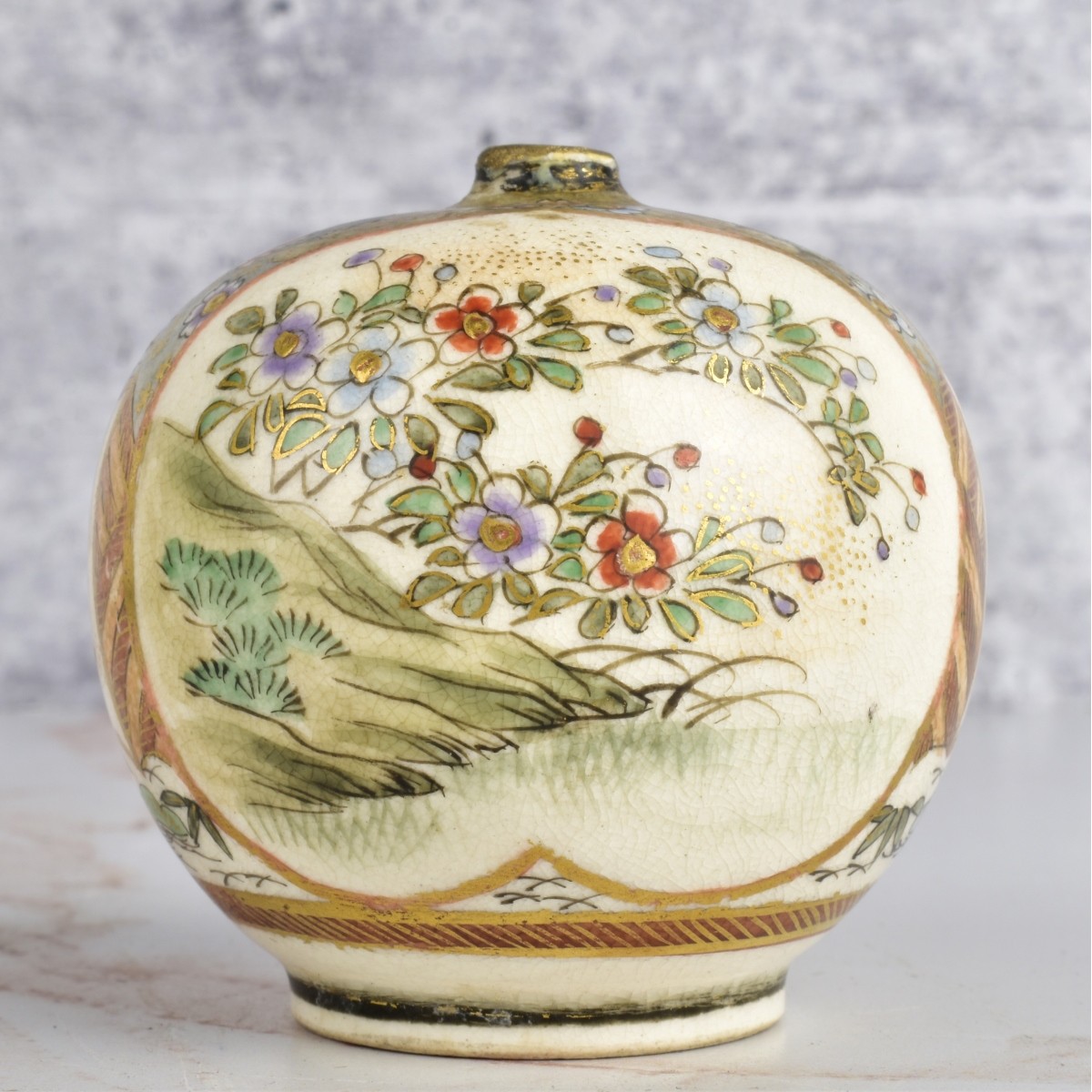 19th C. Japanese Satsuma Bud Vase