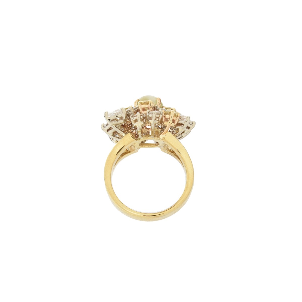 GIA Chrysoberyl, Diamond and 18K Ring