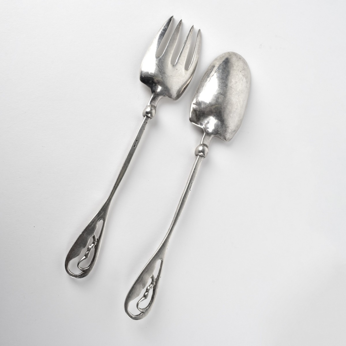 Sterling Pierced Salad Set