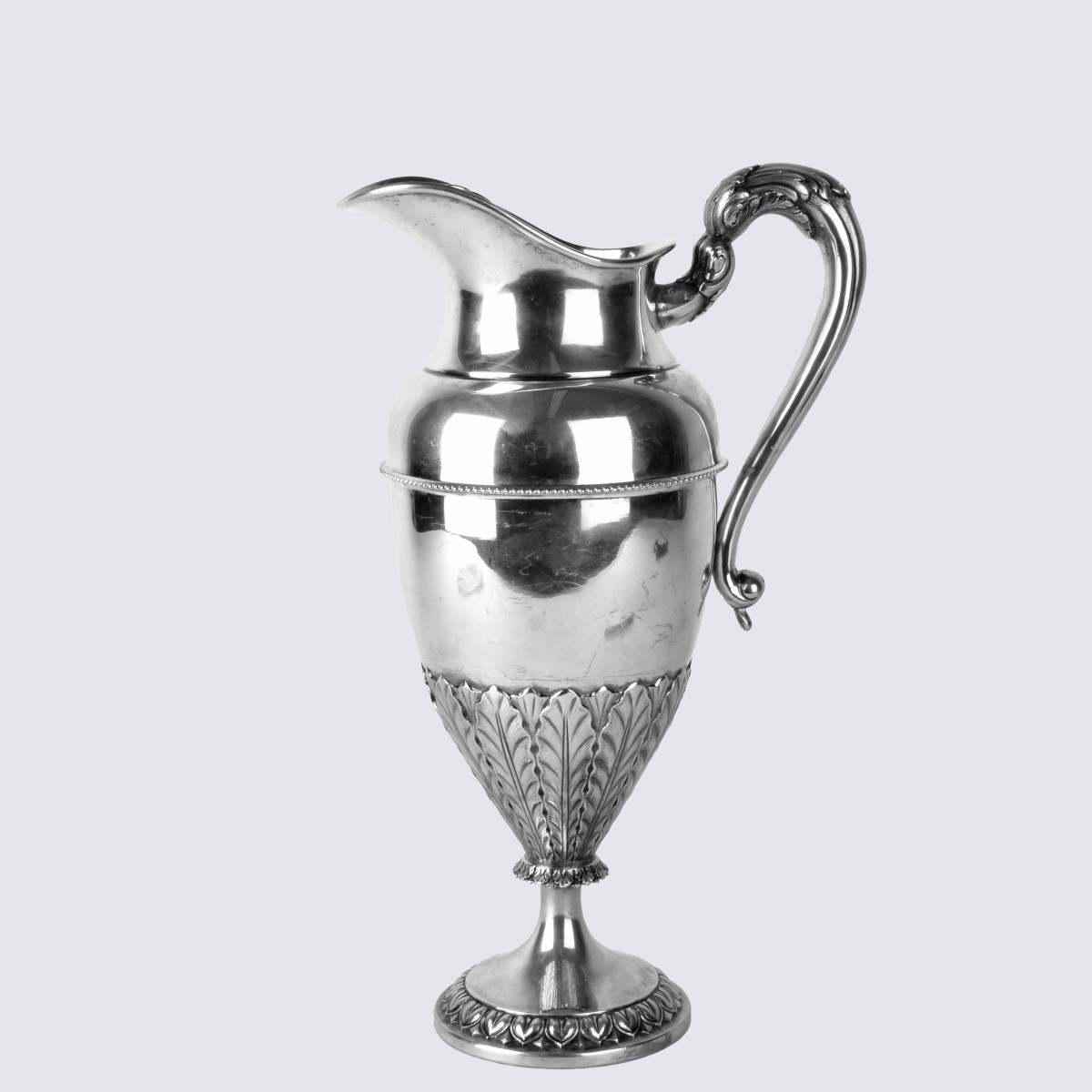 Large Italian 800 Silver Ewer by Luigi Genazzi