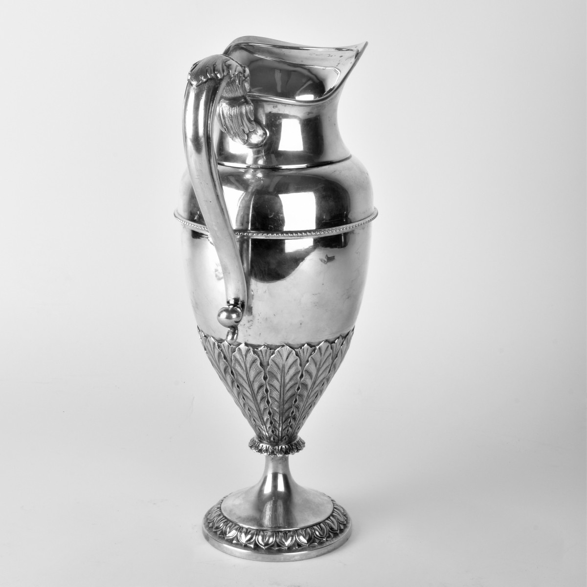 Large Italian 800 Silver Ewer by Luigi Genazzi