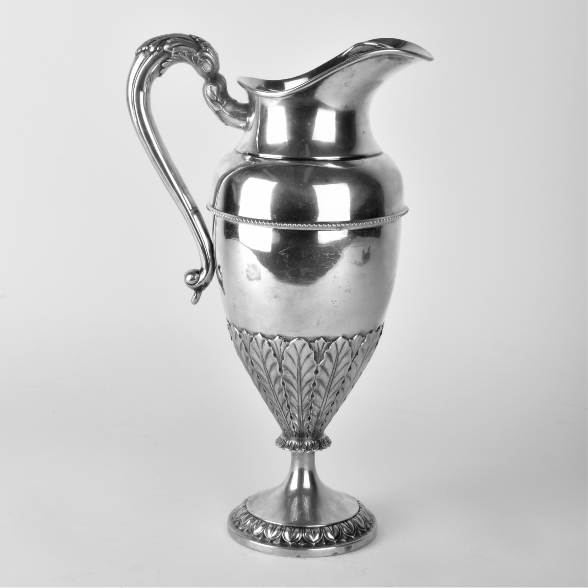 Large Italian 800 Silver Ewer by Luigi Genazzi