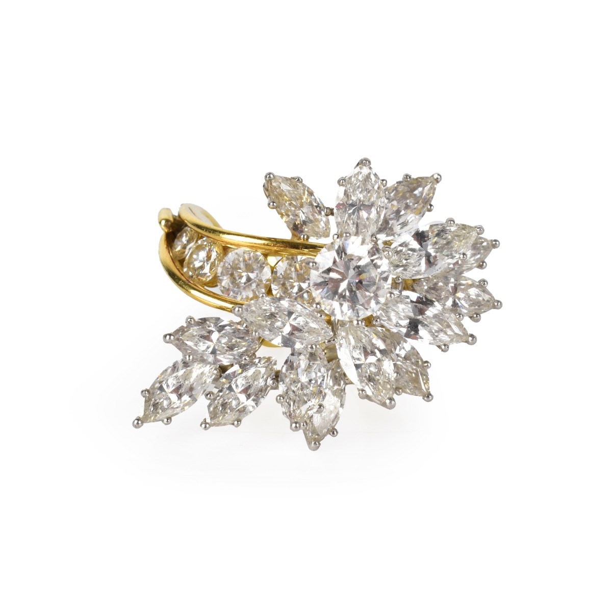 Diamond and 18K Cluster Ring