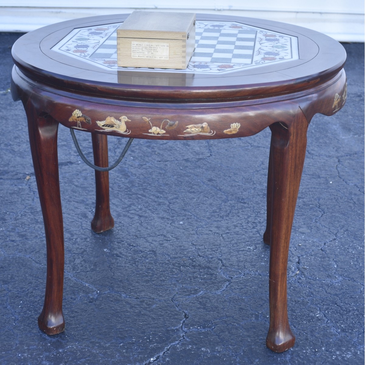 Mid Century Pietra Dura Game Table