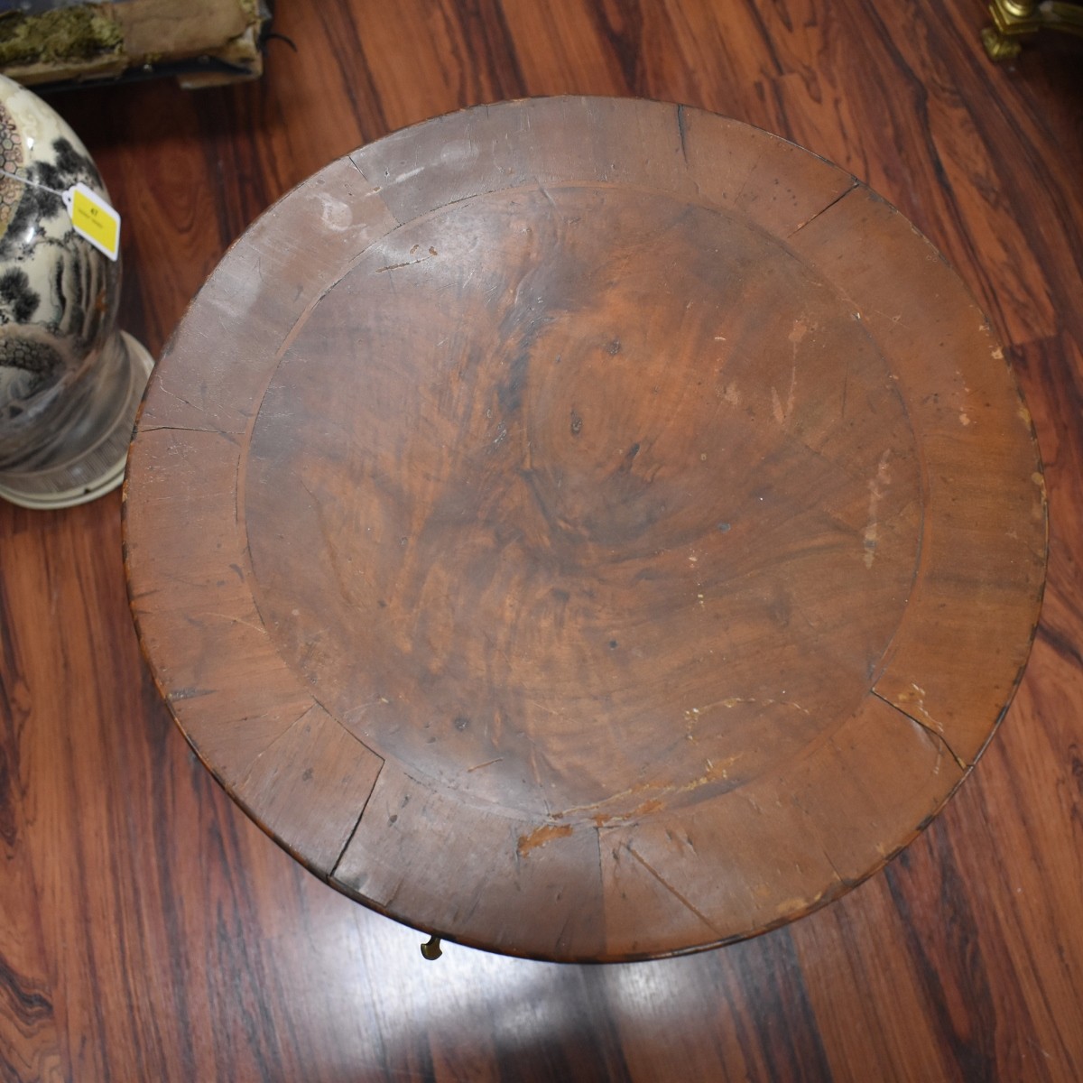 Vintage Cylinder Shape Wooden Side Table