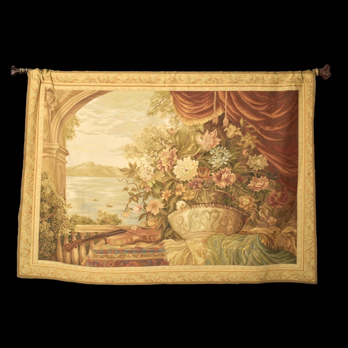 Aubusson Style Wall Hanging Tapestry.