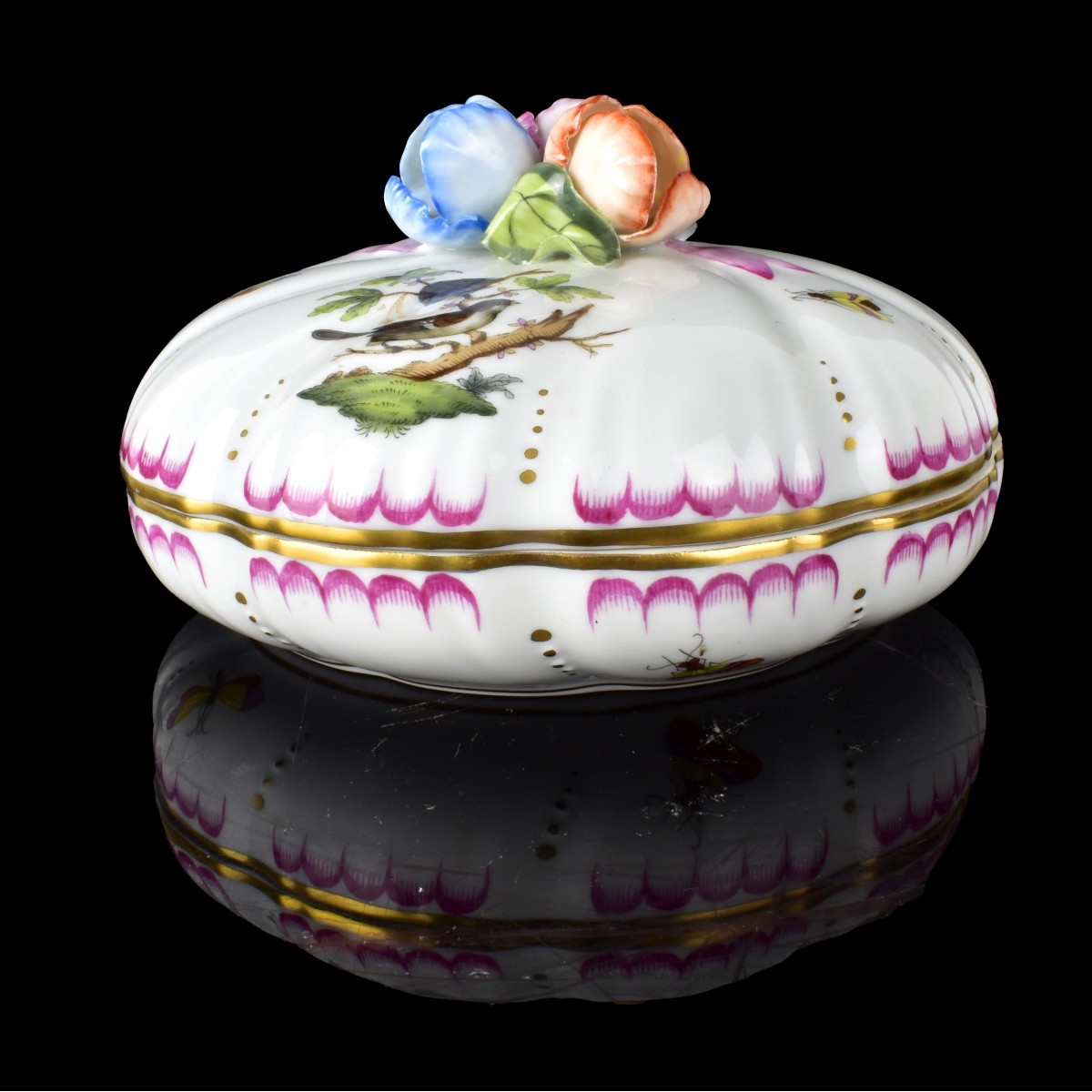 Vintage Herend Porcelain Covered Box