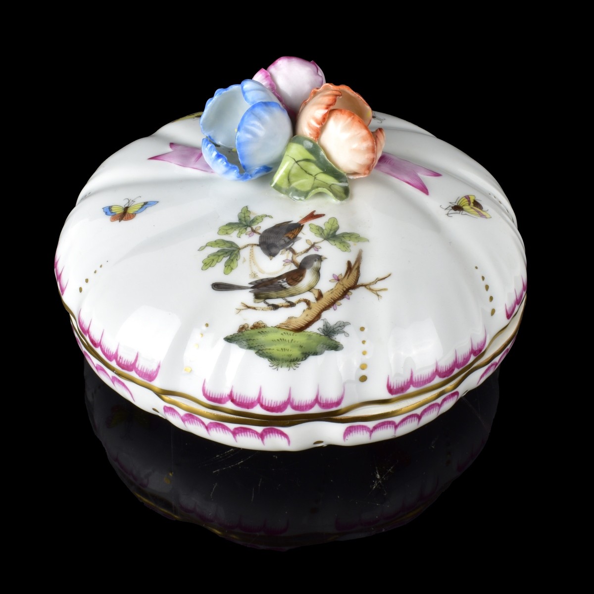 Vintage Herend Porcelain Covered Box