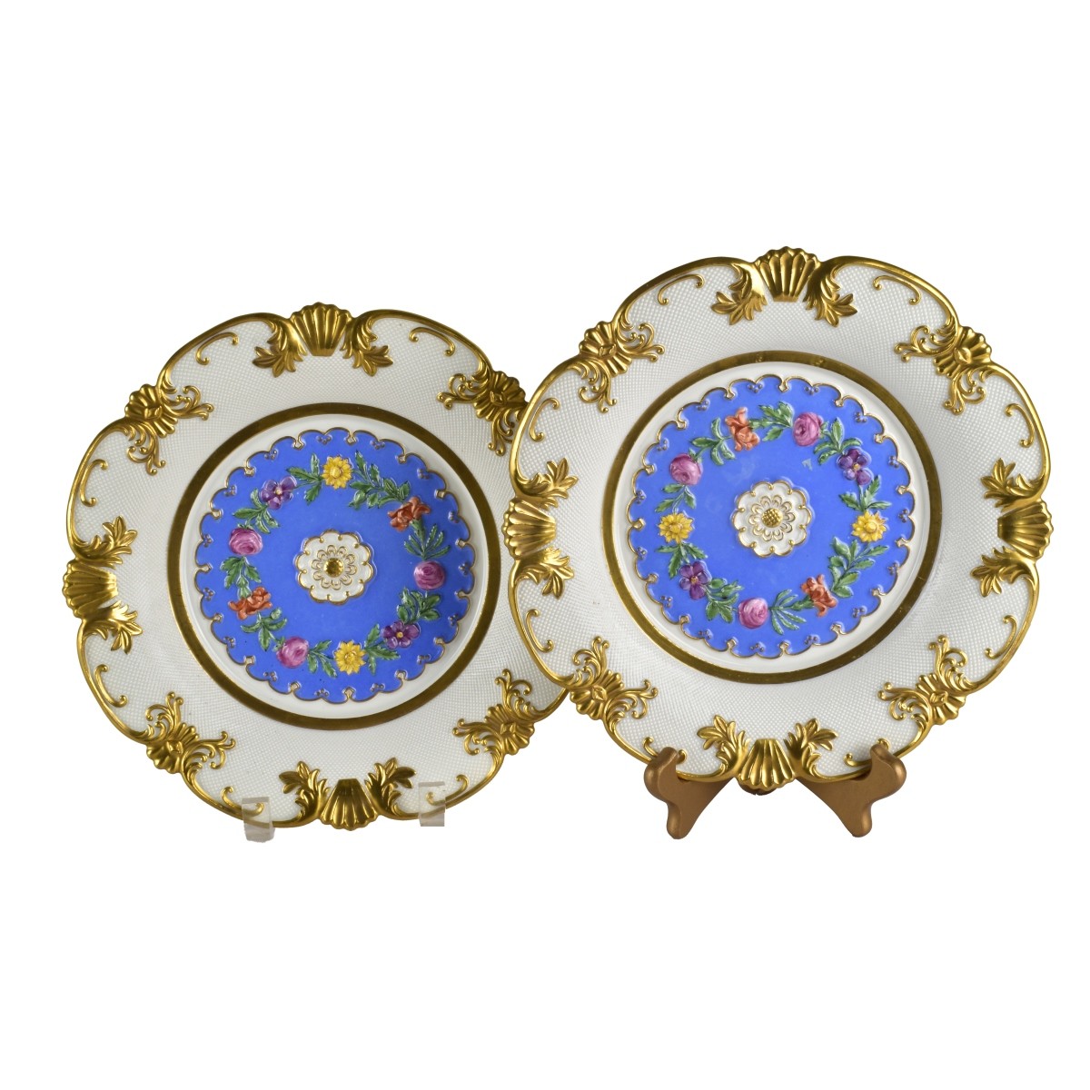 Pair of 18th C. Meissen Cabinet Plates