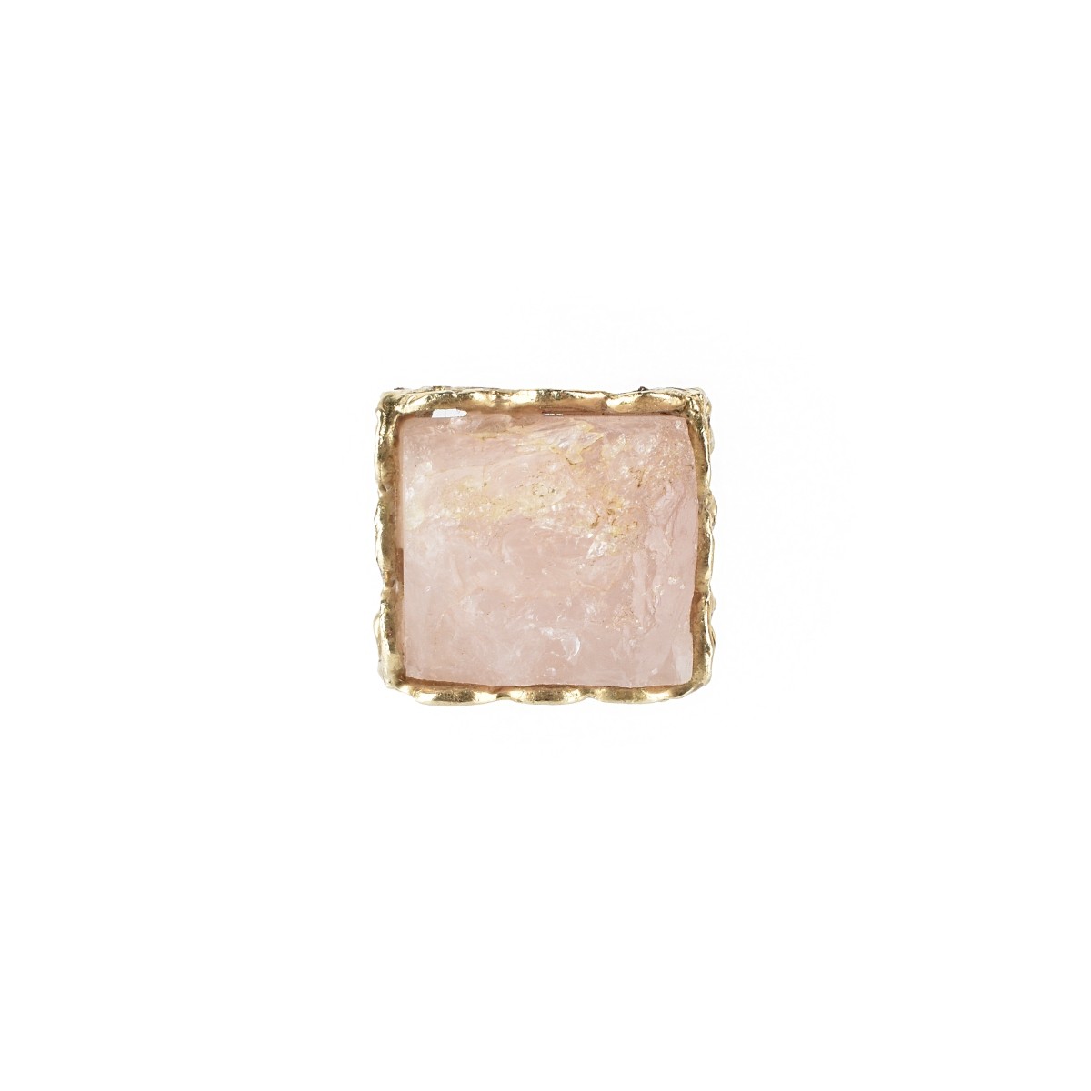 Rose Quartz and 14K Ring