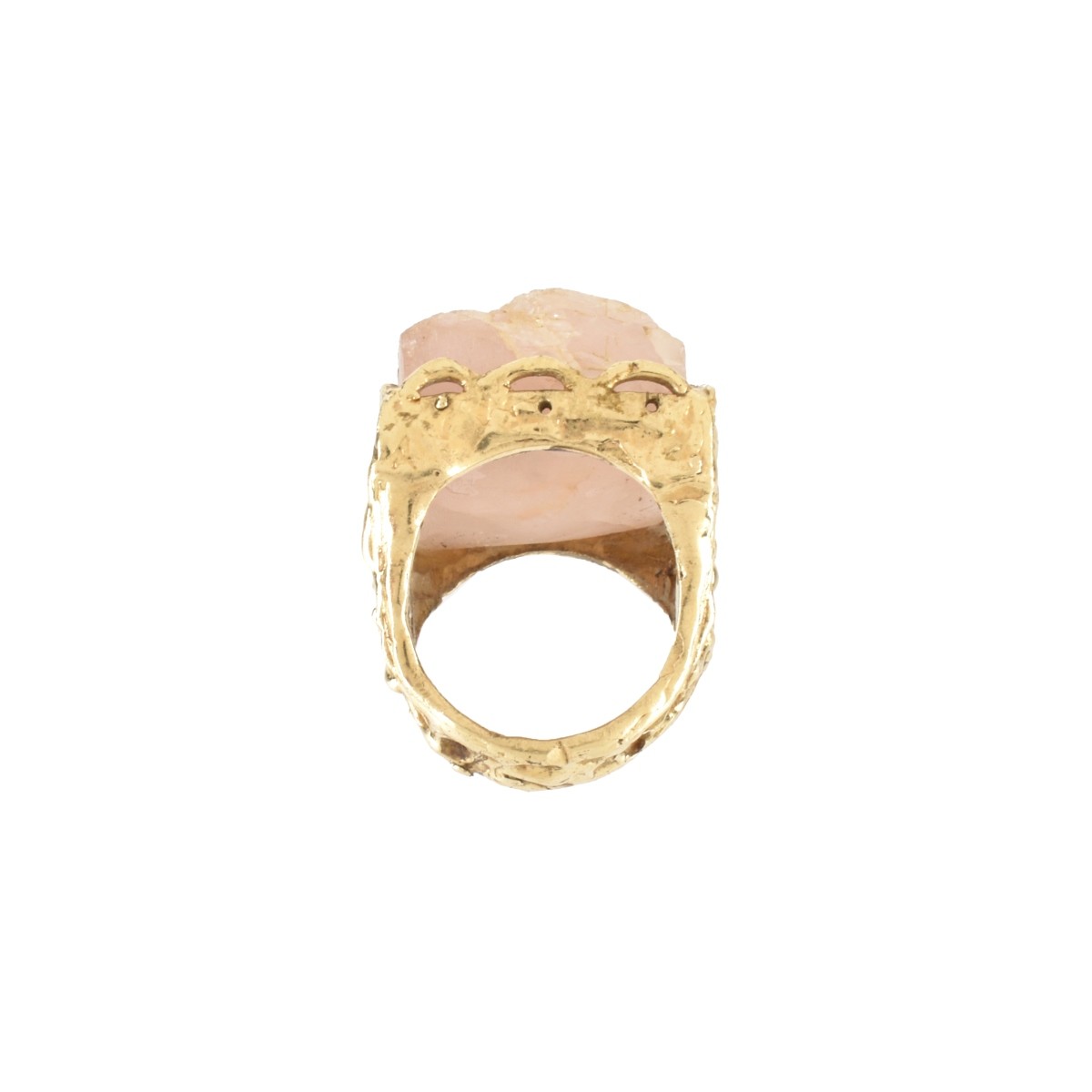 Rose Quartz and 14K Ring