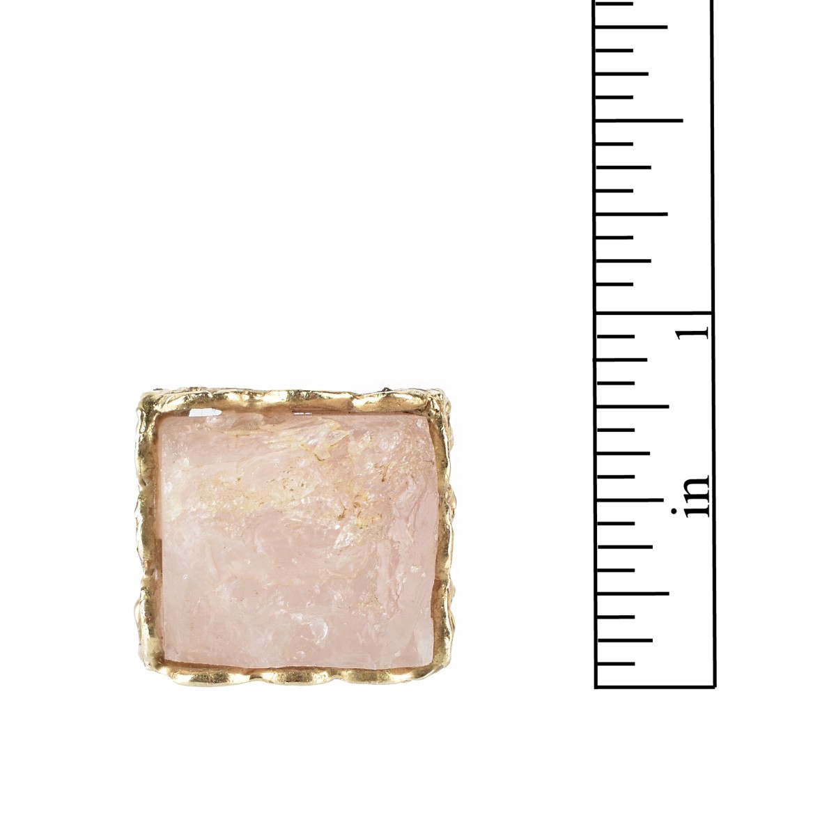 Rose Quartz and 14K Ring