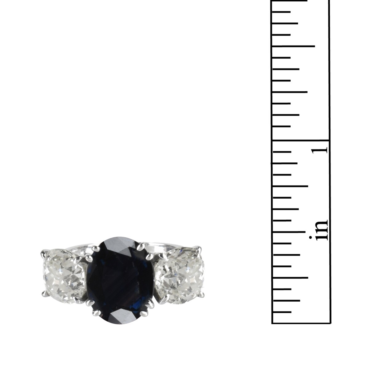 Sapphire, Diamond and 18K Ring