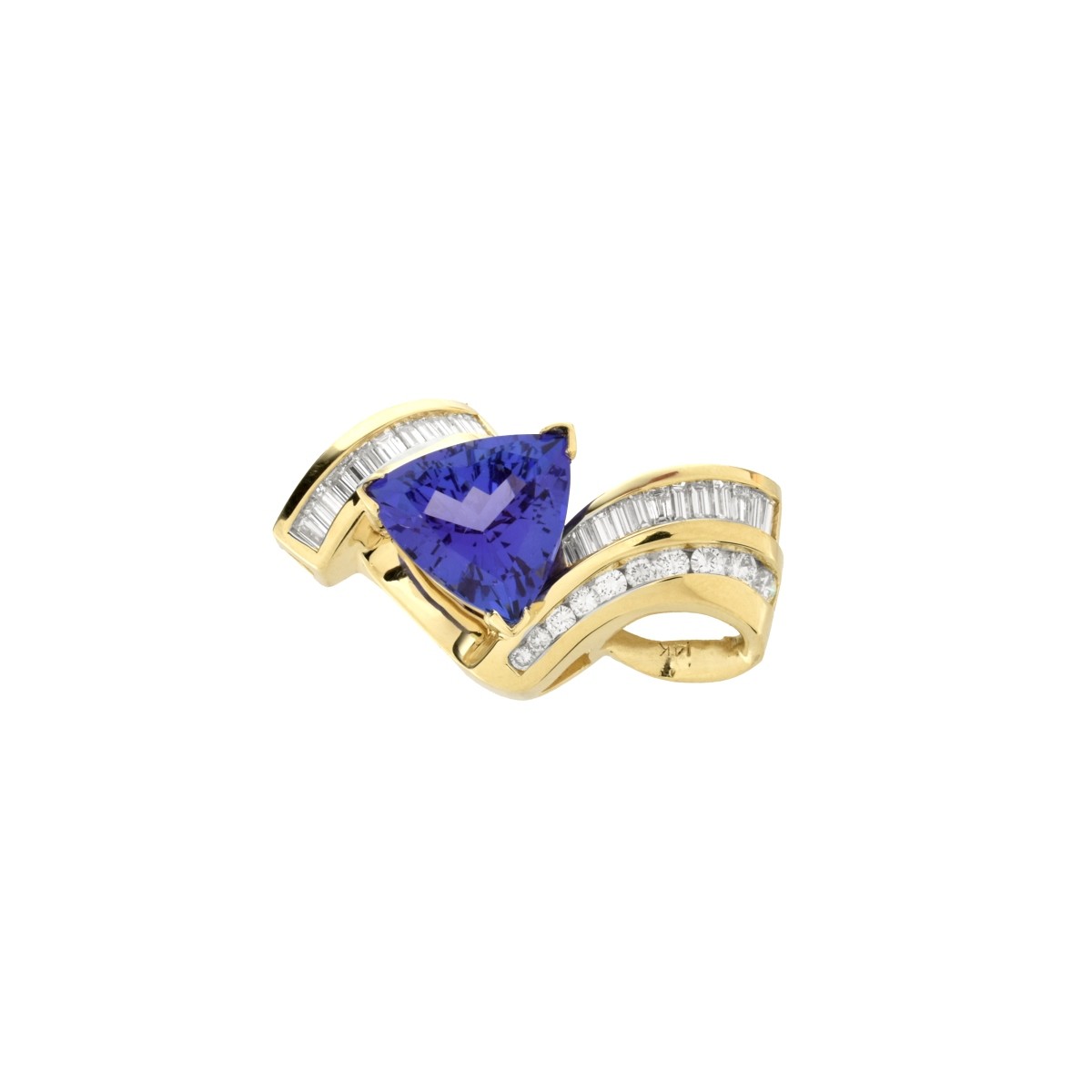 Tanzanite, Diamond and 14K Pendant