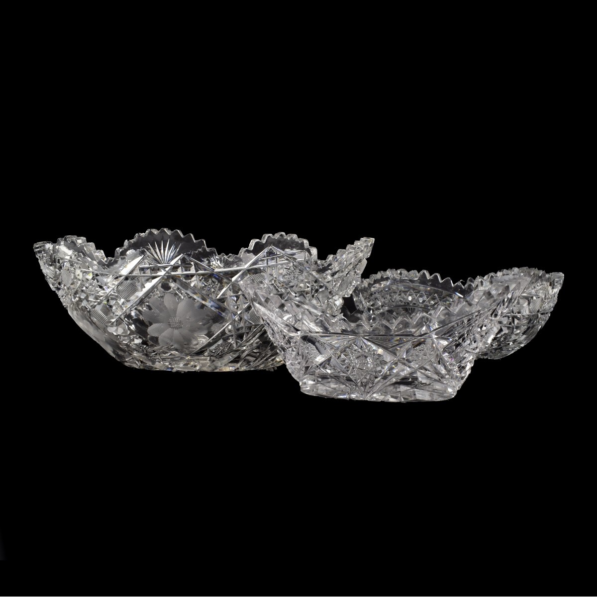 6 American Cut Crystal Tableware