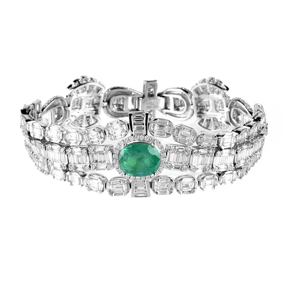 Diamond, Emerald and 18K Bracelet