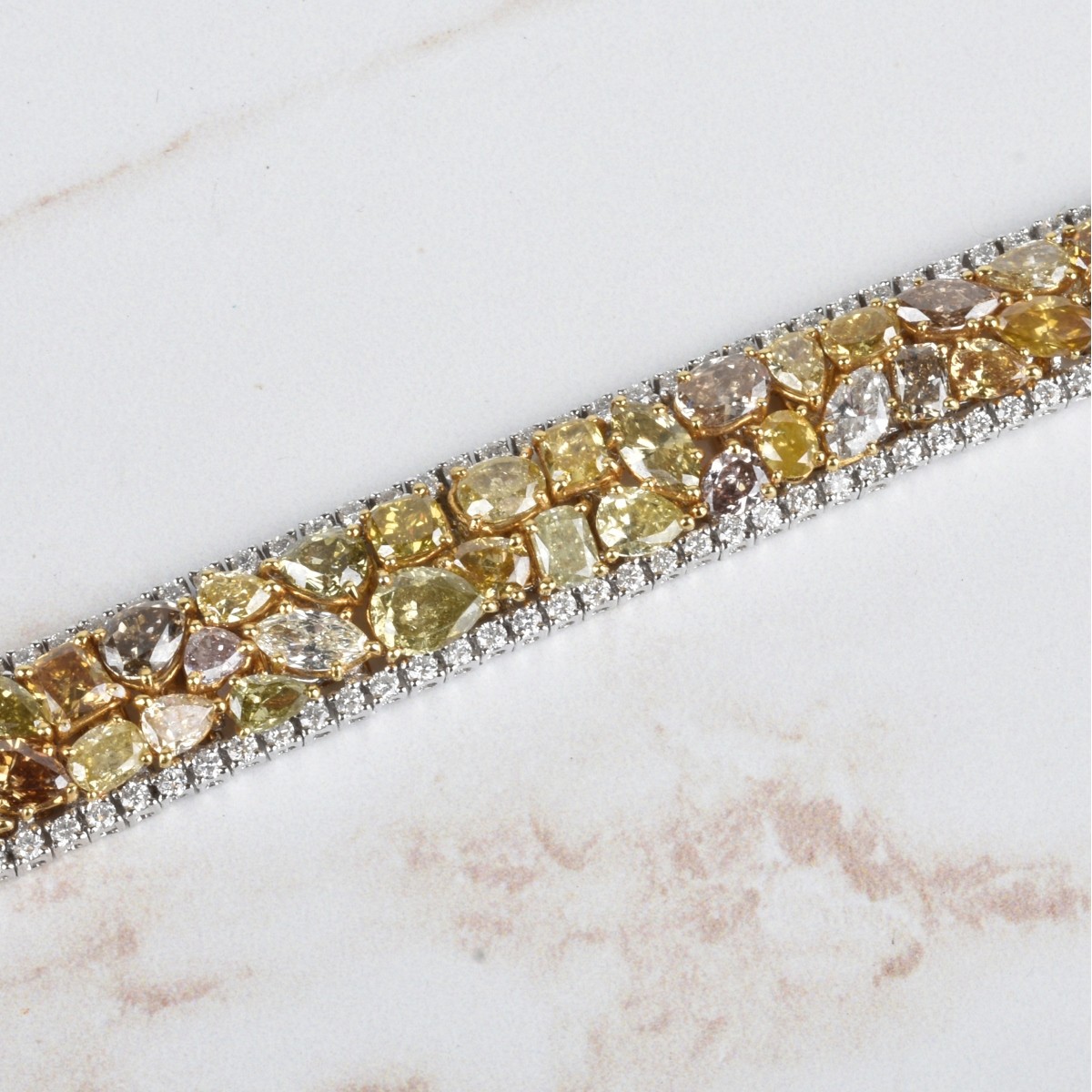 Fancy Diamond and 18K Bracelet