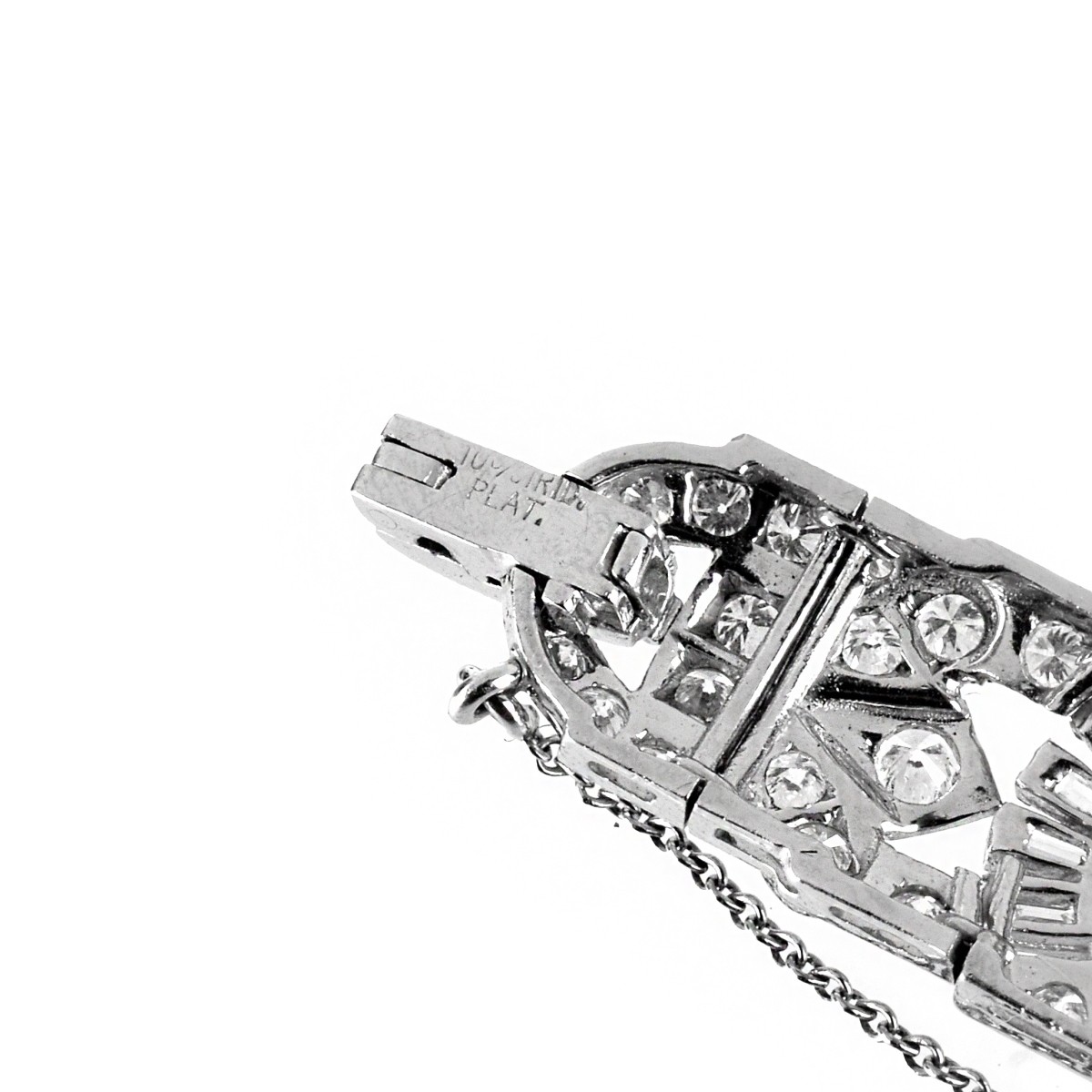 Deco Diamond and Platinum Bracelet