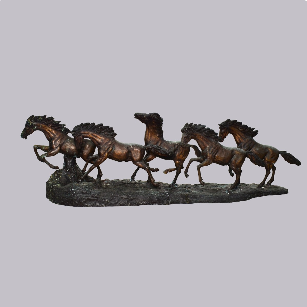 Palace Size Bronze of Stampeding Horses