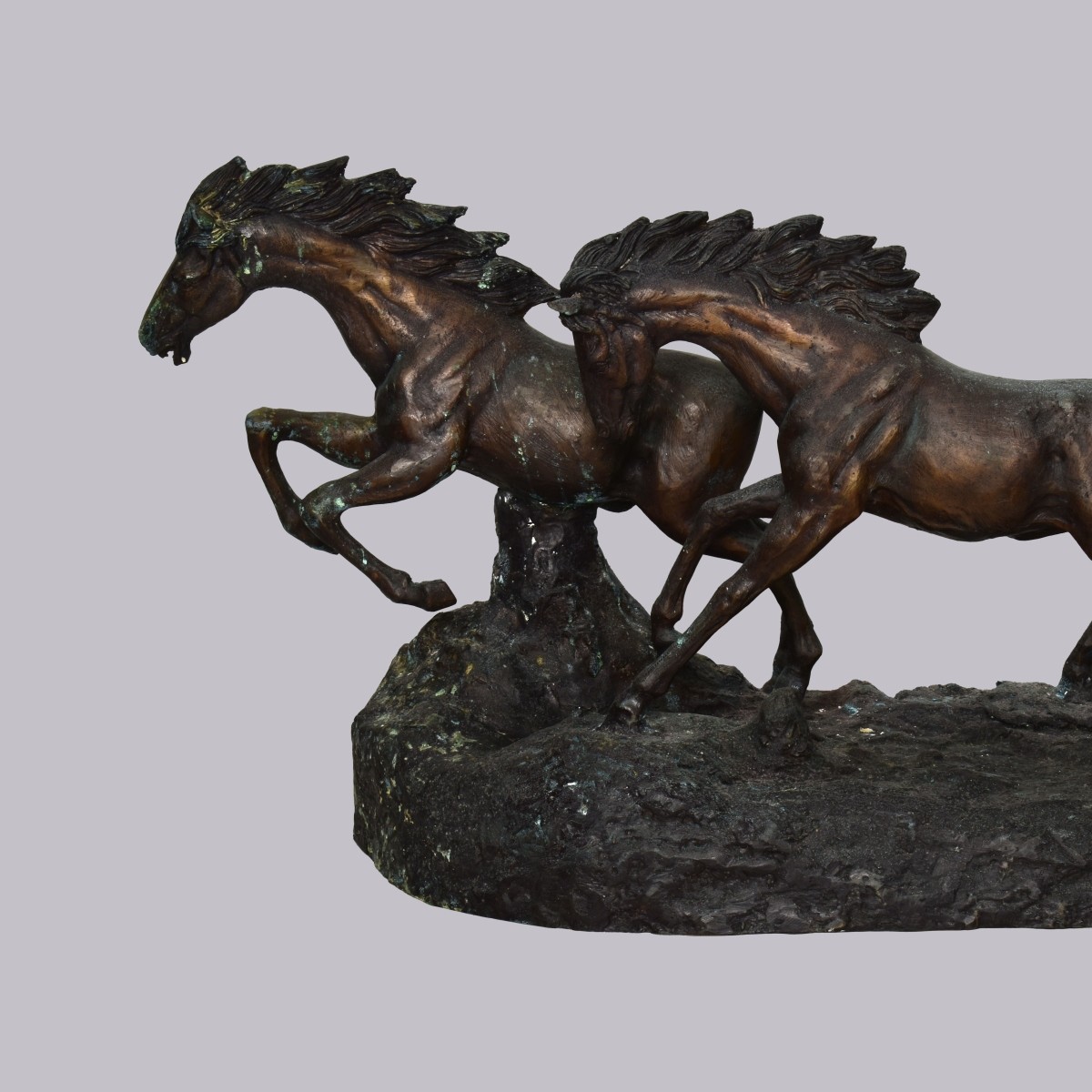 Palace Size Bronze of Stampeding Horses