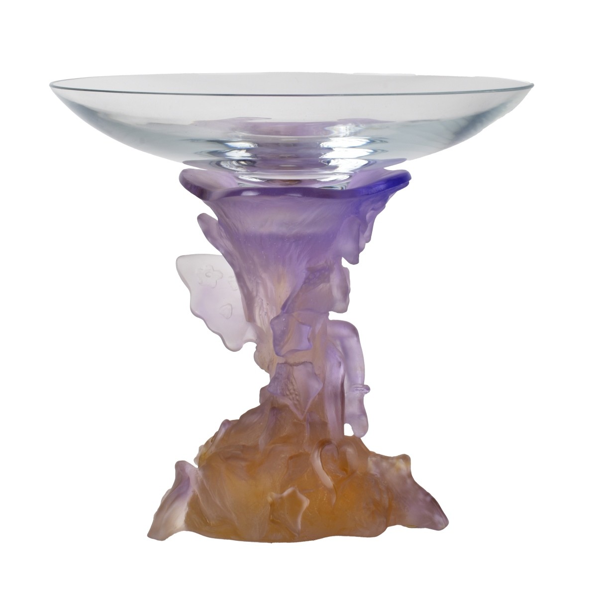 Daum Pate De Verre Centerpiece Bowl