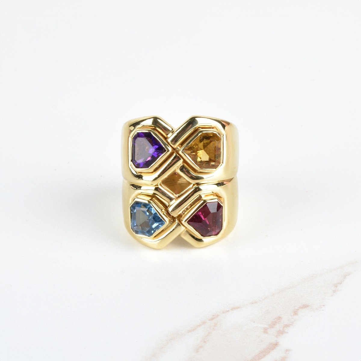 Gemstone and 18K Ring