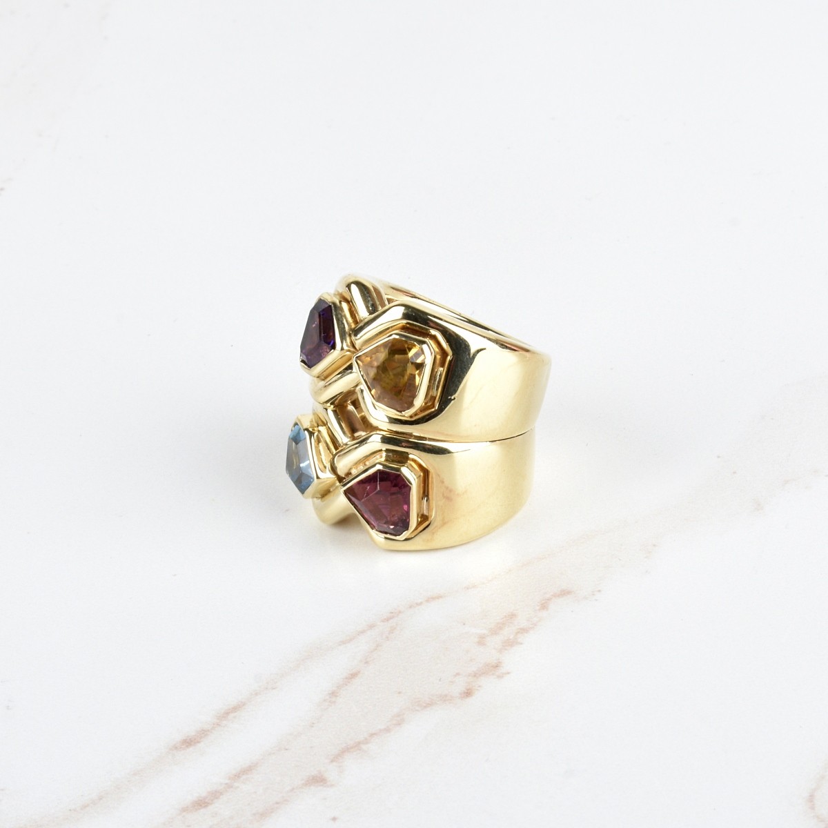 Gemstone and 18K Ring