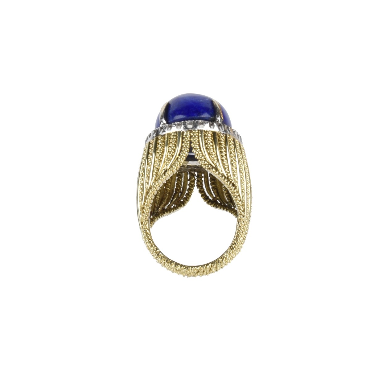 Lapis, Diamond and 14K Ring