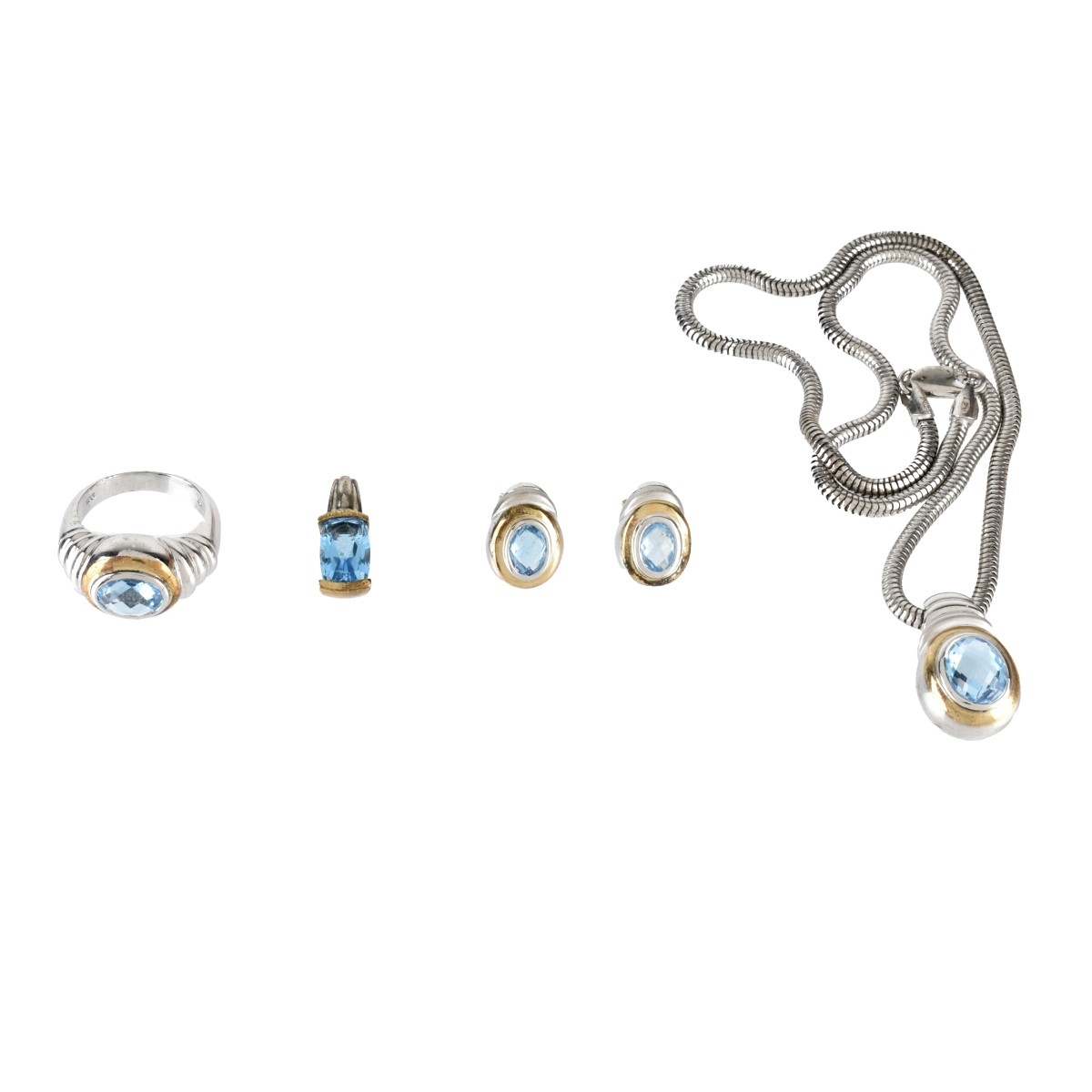 Topaz, 18/14K and Silver Jewelry