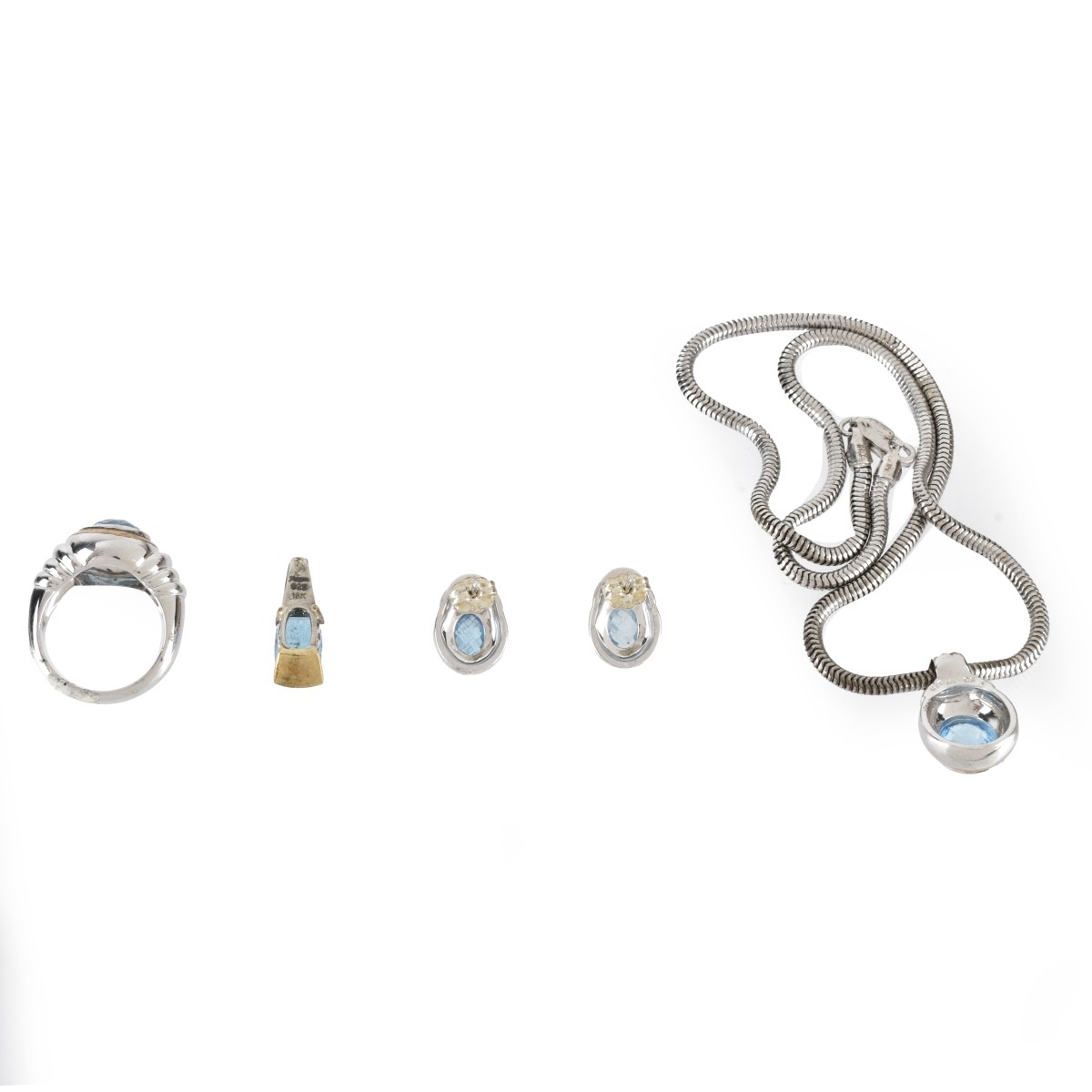 Topaz, 18/14K and Silver Jewelry