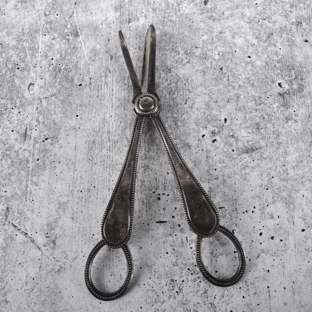 Vintage English Silver Grape Shears