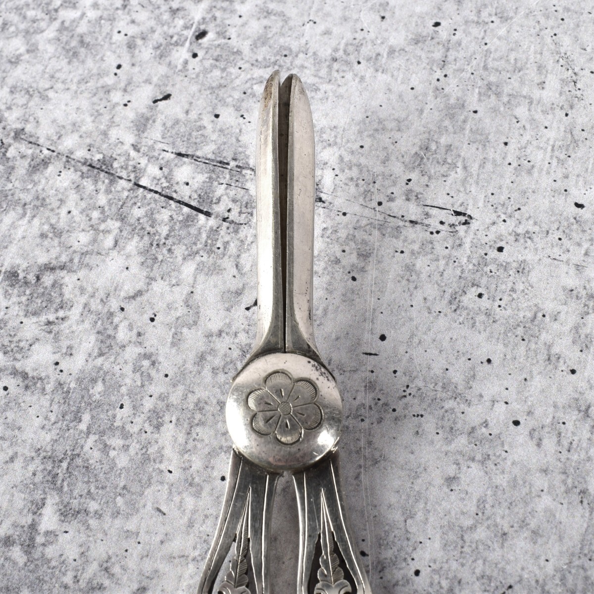 Vintage English Silver Grape Shears