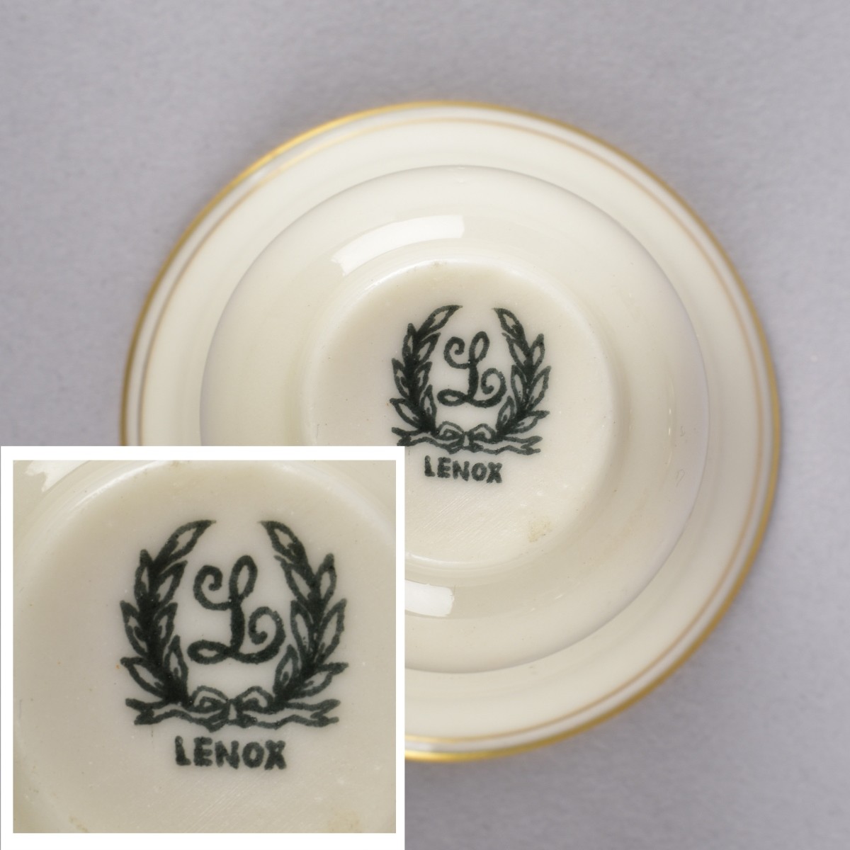 Ten Lenox Porcelain & Gorham Cups and Saucers