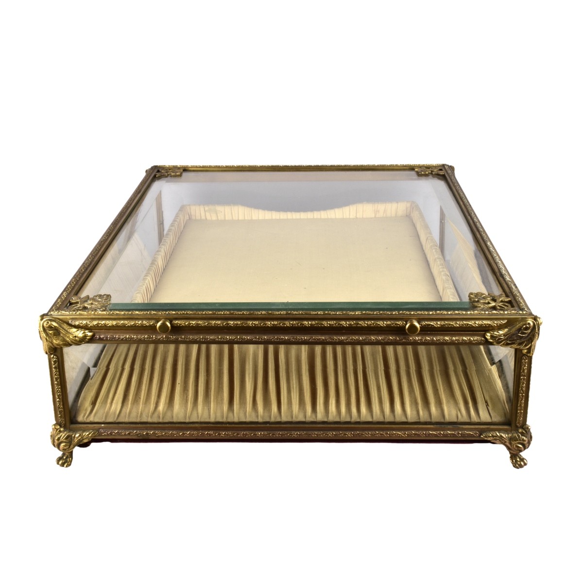 19th C. French Bronze Countertop Vitrine